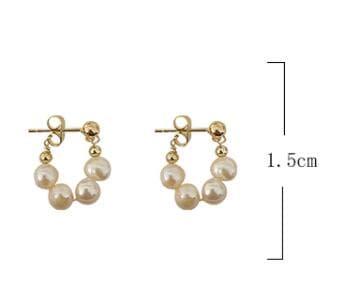 ピアスレディース 人造真珠フープピアス レトロ風レディース アクセサリー